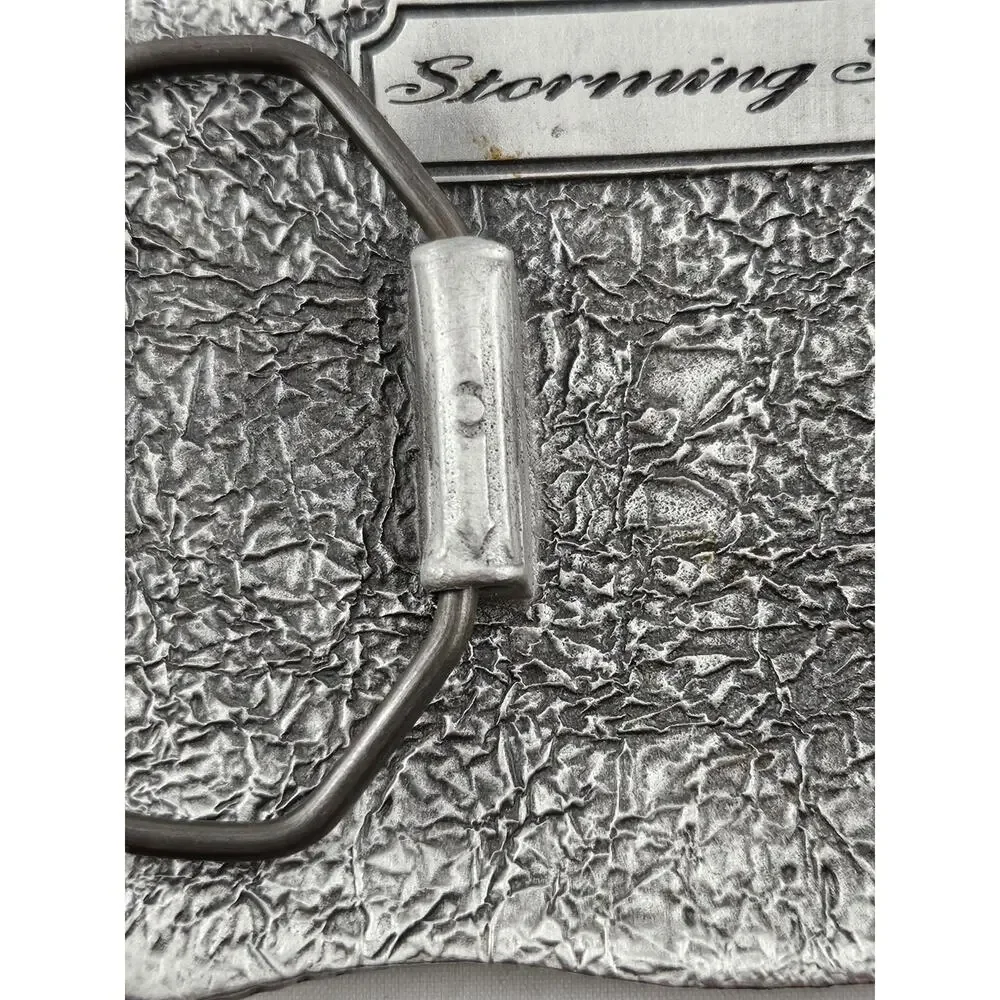 Vintage Storming Silver Trophy Belt Buckle Western Cowboy/Cowgirl